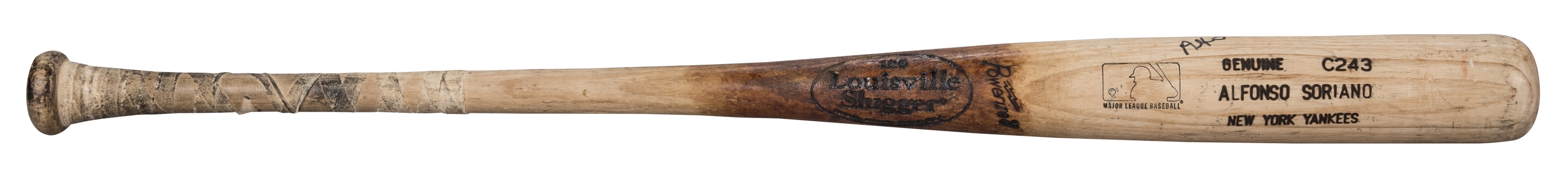 1999 Alfonso Soriano Batting Practice Used and Signed Louisville Slugger C243 Model Bat (PSA/DNA & Beckett)